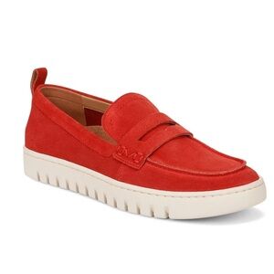 Vionic Red Suede Loafers